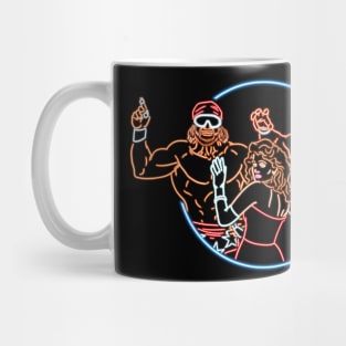 Mega Powers neon style Mug